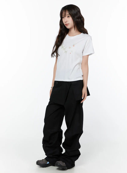 Butterfly Graphic Cropped T-Shirt CY514