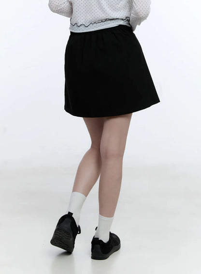 Banded Pleated Mini Skirt CG513