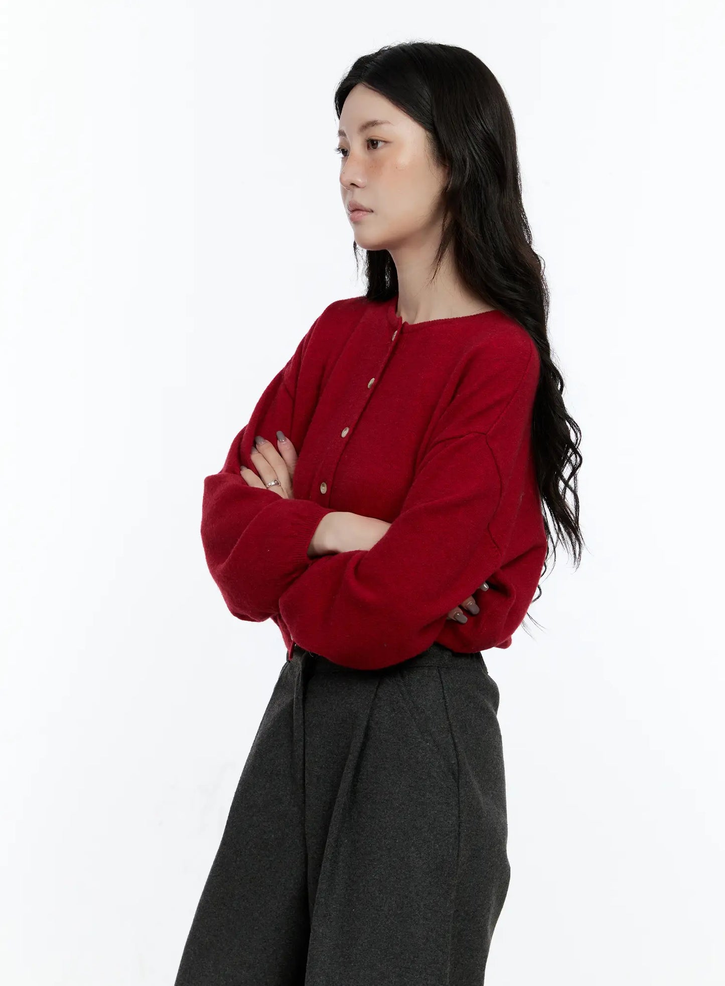 Classic Round Neck Cardigan CN517