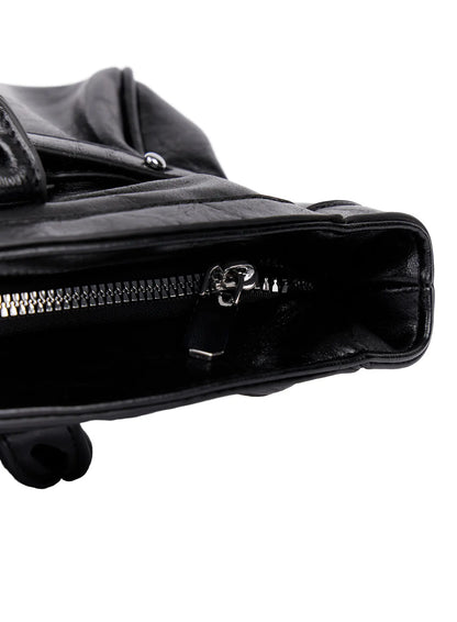 Buckle Accent Faux Leather Shoulder Bag CM526