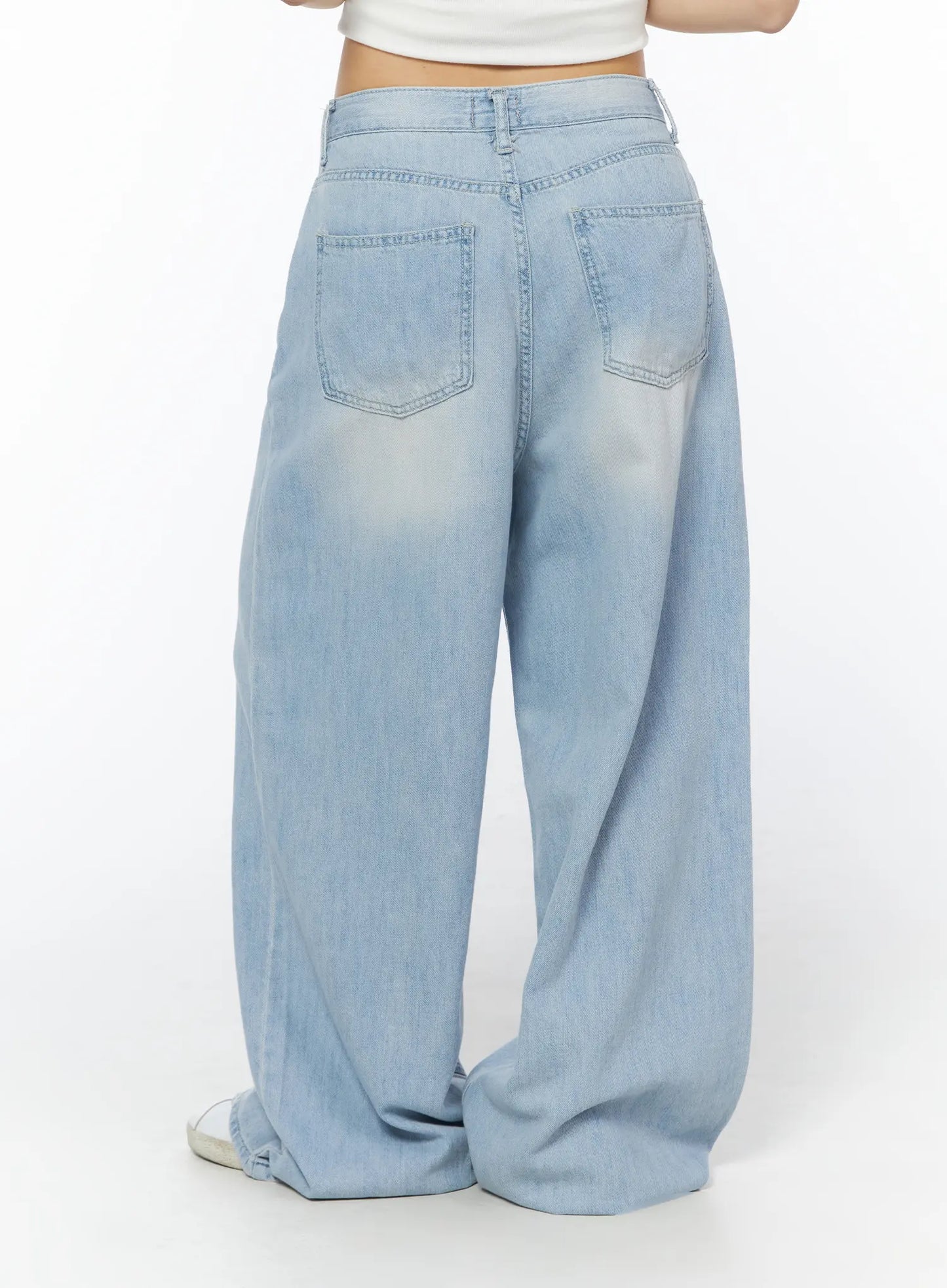 Avena Wide Leg Washed Jeans CY522