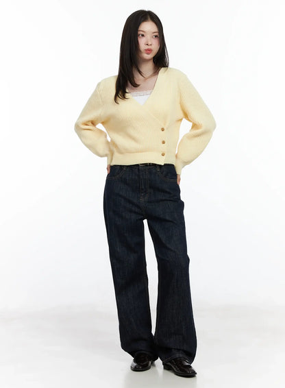 Chic V-Neck Wrap Knit Cardigan IF520