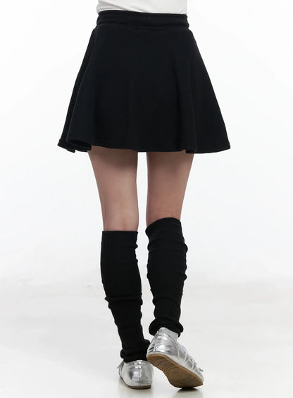 A-Line Fleece-Lined Mini Skirt IJ529