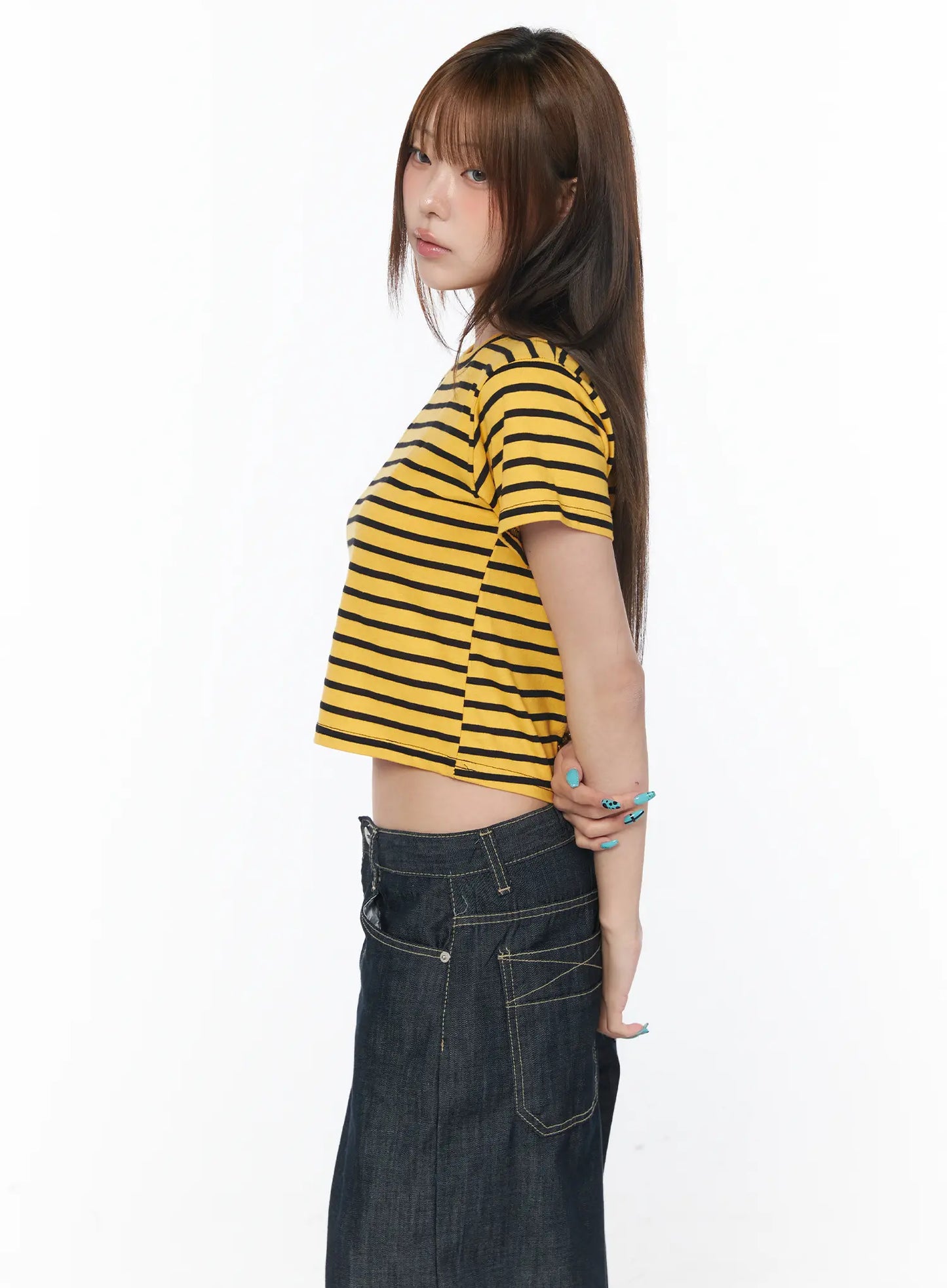 Casual Striped Short Sleeve Top CY529