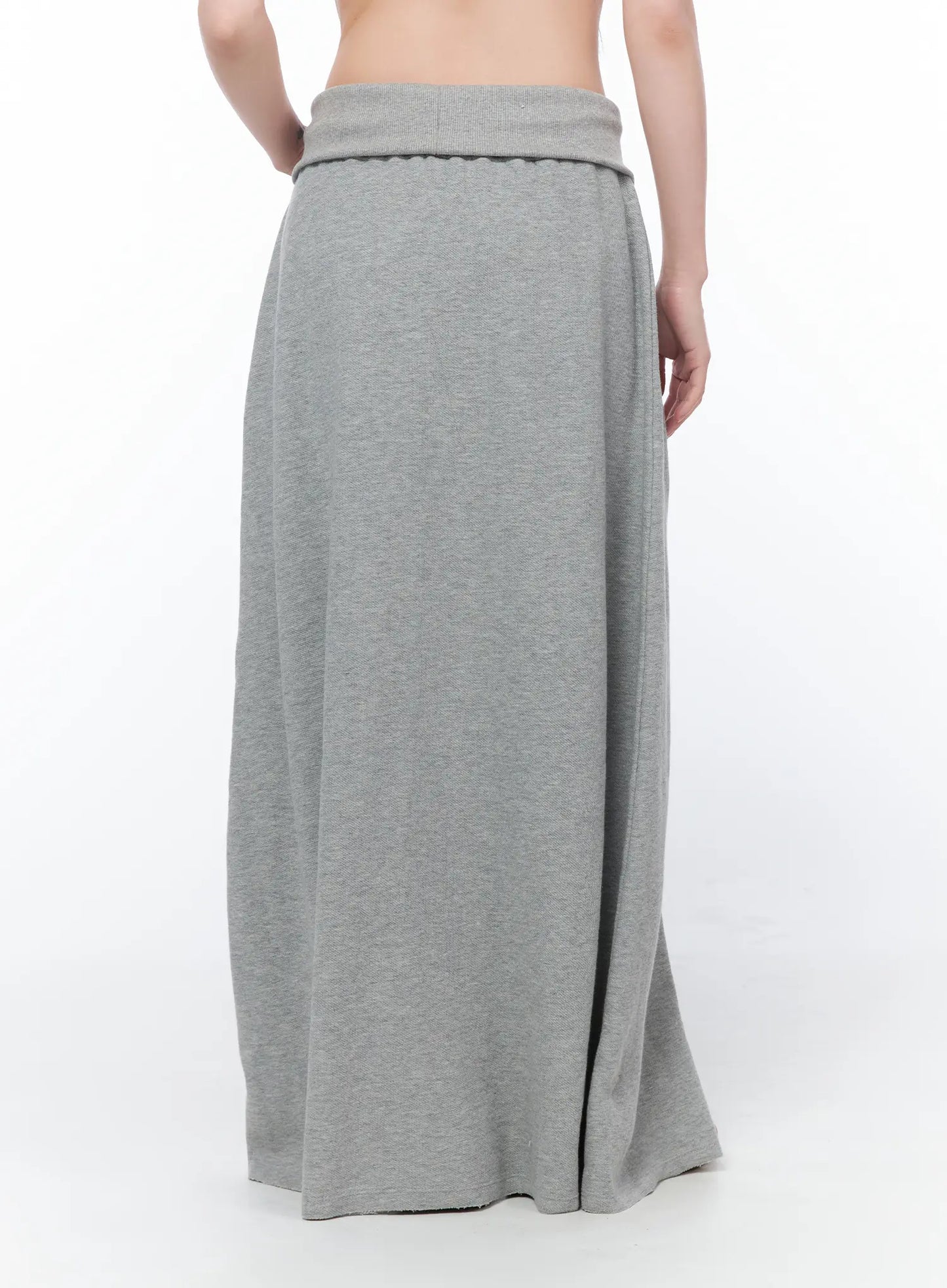 Button Foldover Maxi Skirt CA528