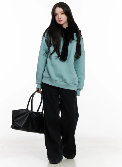 Bear Graphic Oversized Sweatshirt CN527