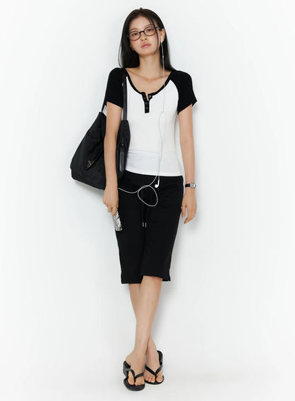Capri Slit Pocket Pants IU516