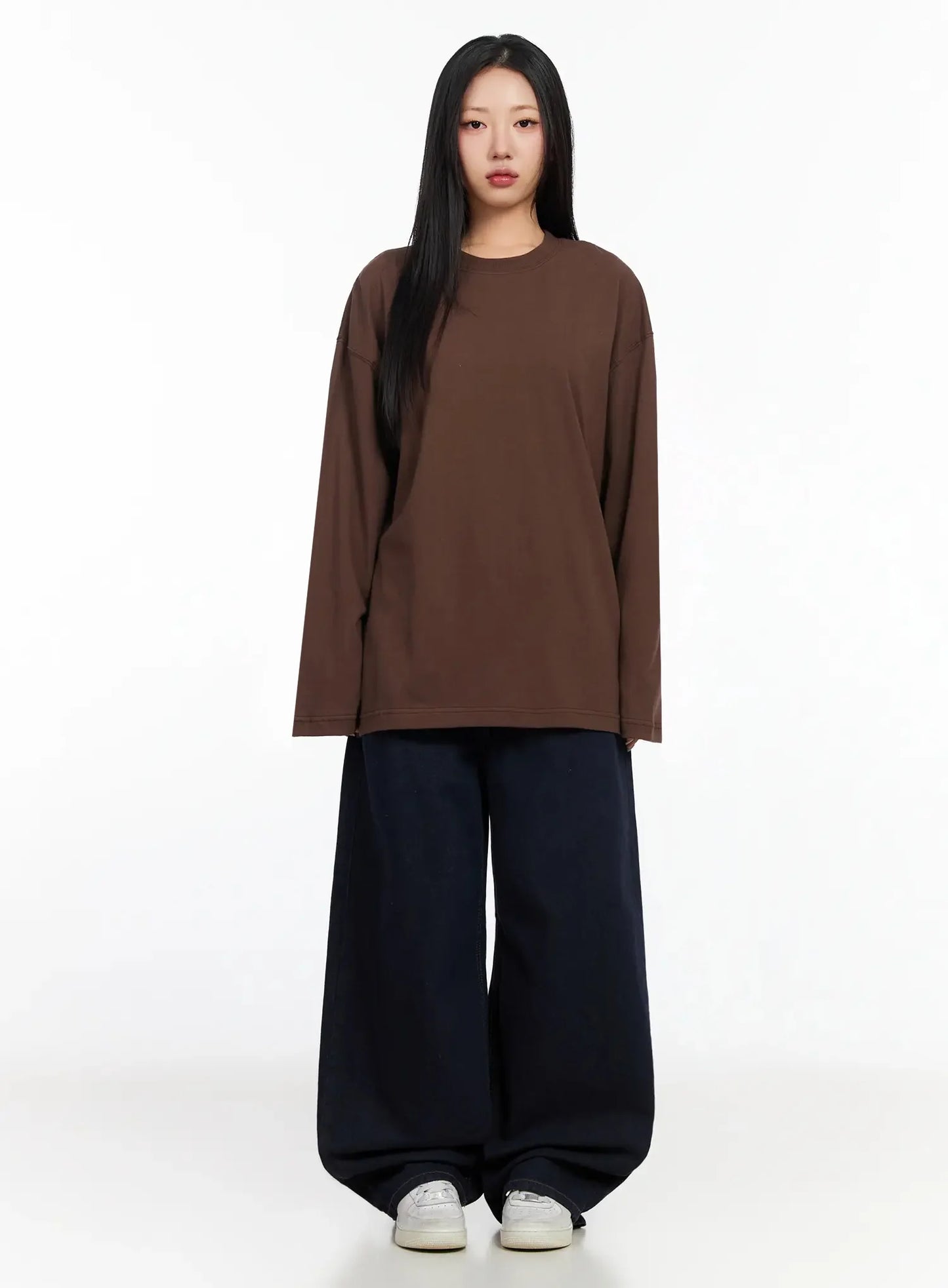 Annette Dark-Wash No-Fade Baggy Jeans IA507