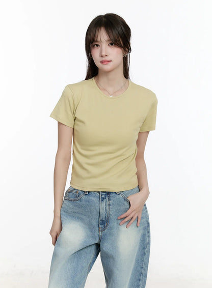 Basic U-Neck Short Sleeve Tee CM505