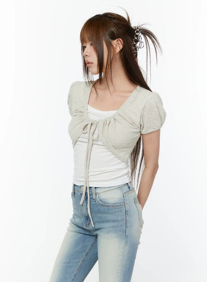 Chic Bolero Short Sleeve Set CY518