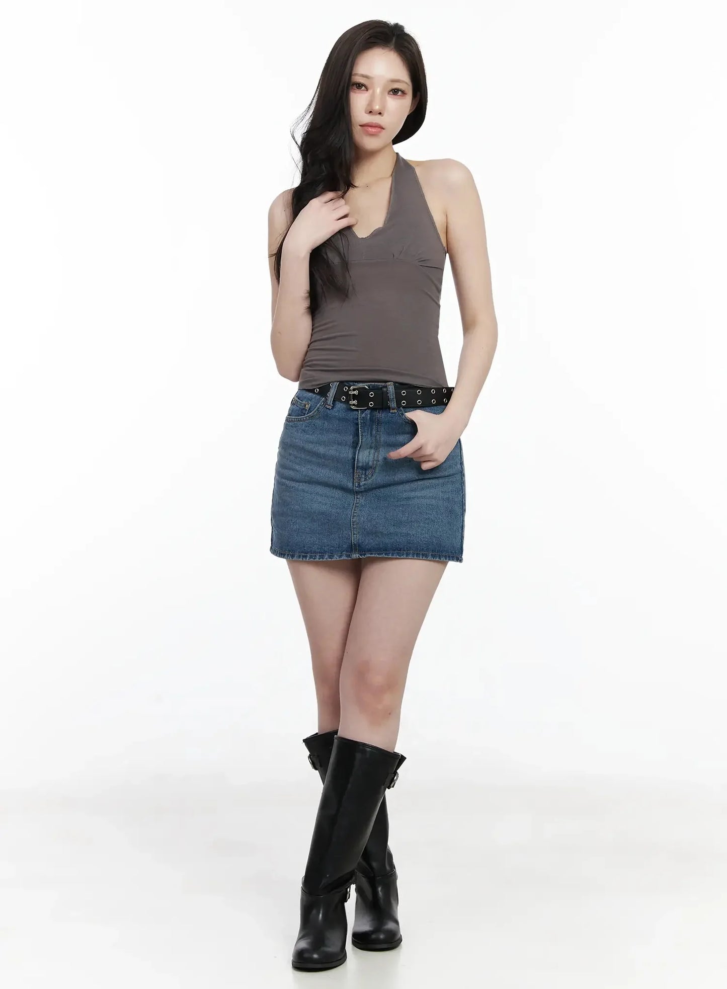 Casual Denim Mini Skirt IJ528
