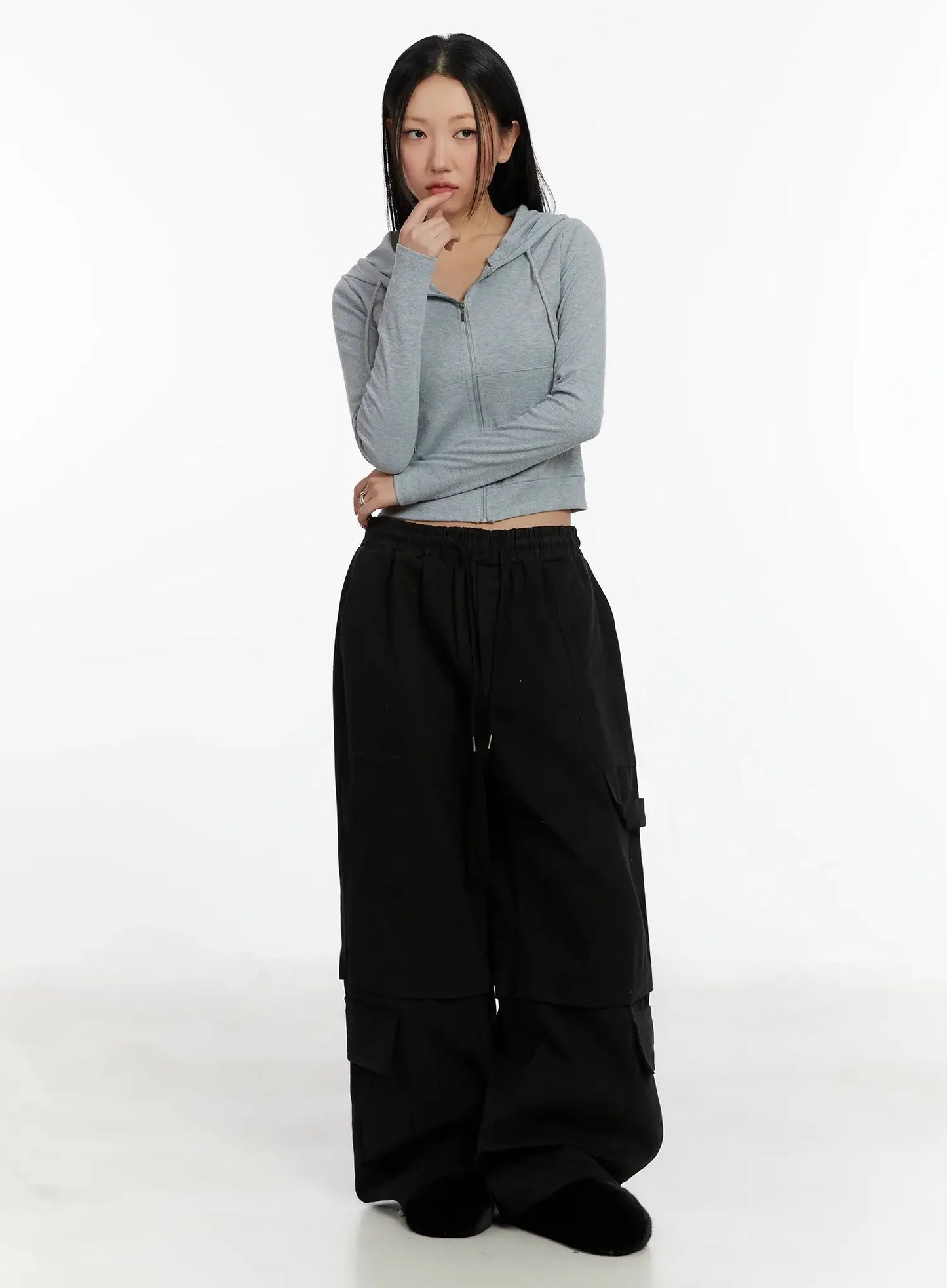 Baggy Drawstring Cargo Pants ID525