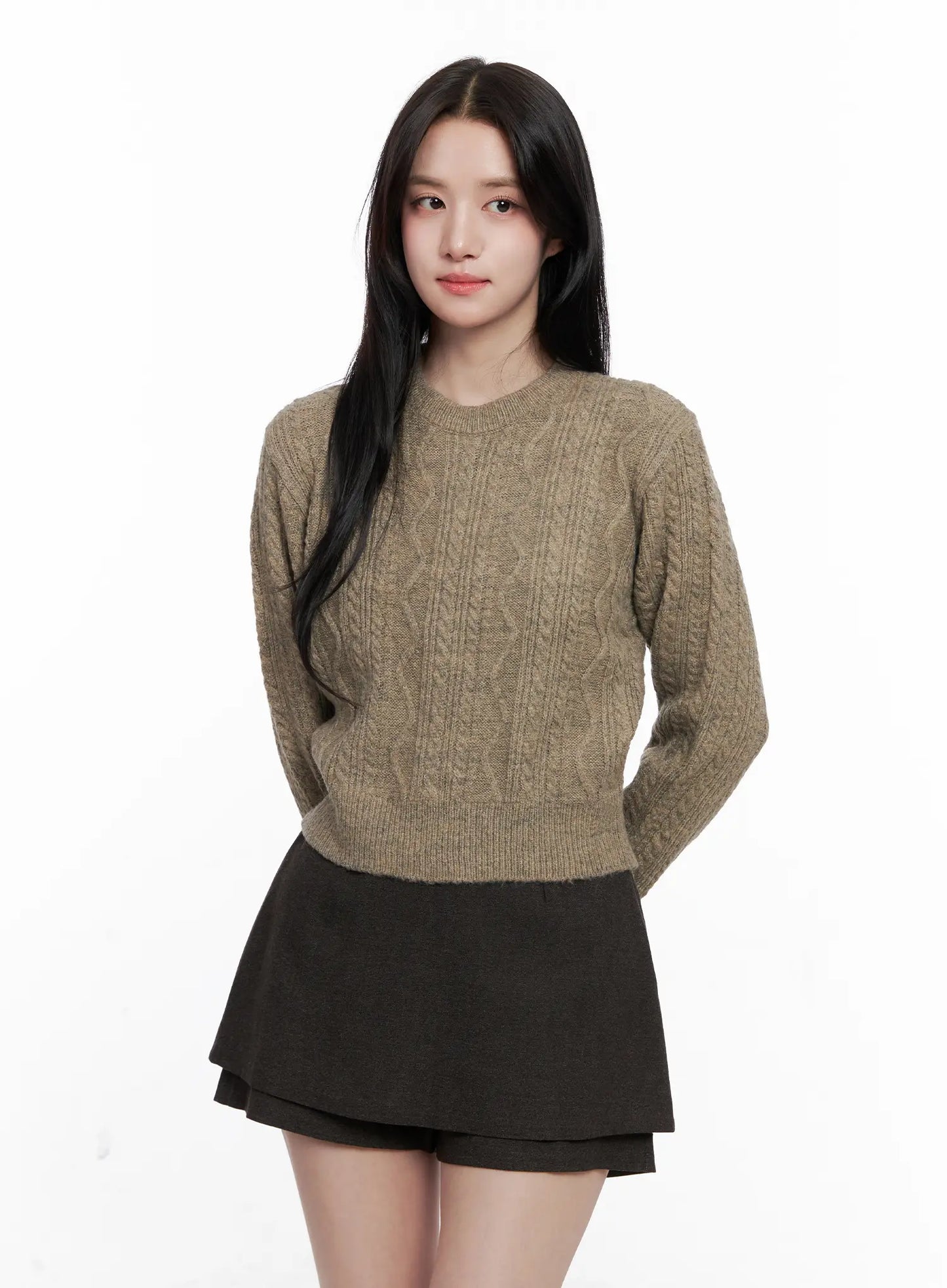 Cable Knit Crop Knit Top CO524