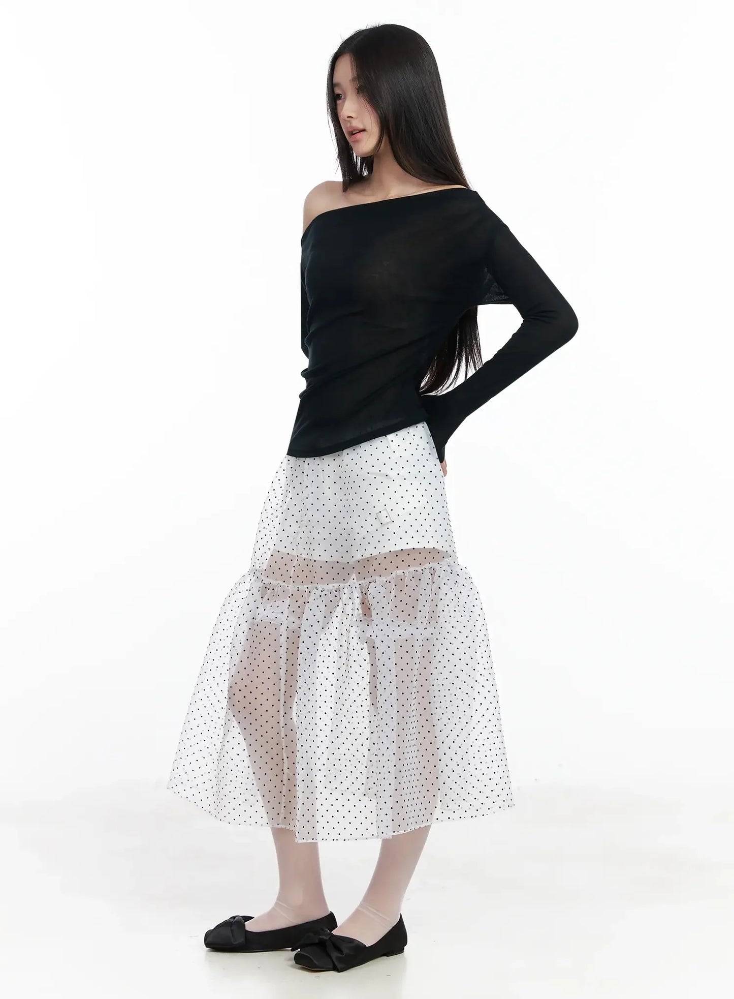 Asymmetrical Off-Shoulder Top IM504