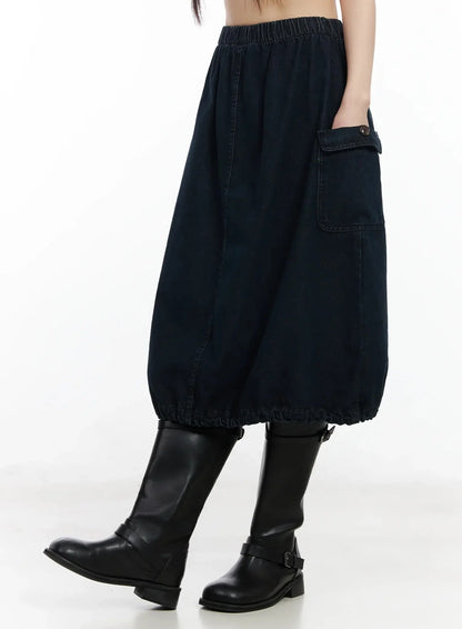 Balloon Denim Skirt IM530