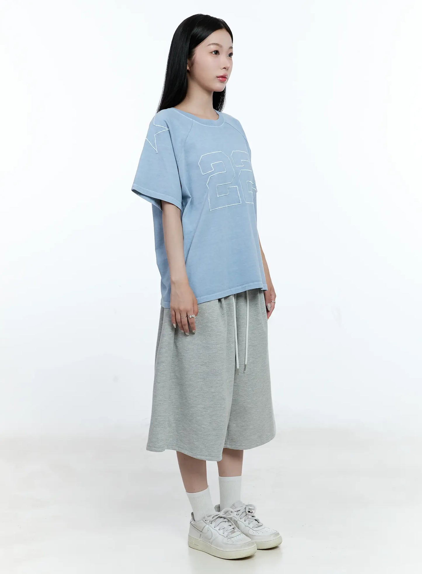 Casual Wide-Leg Bermuda Sweatshorts CG513