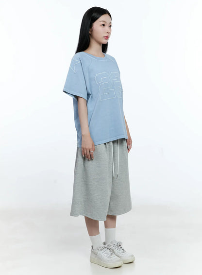 Casual Wide-Leg Bermuda Sweatshorts CG513