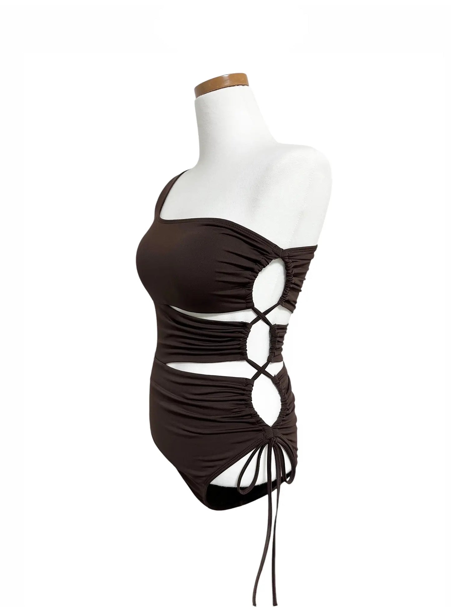 Asymmetric Strappy One Piece Swimsuit IY514