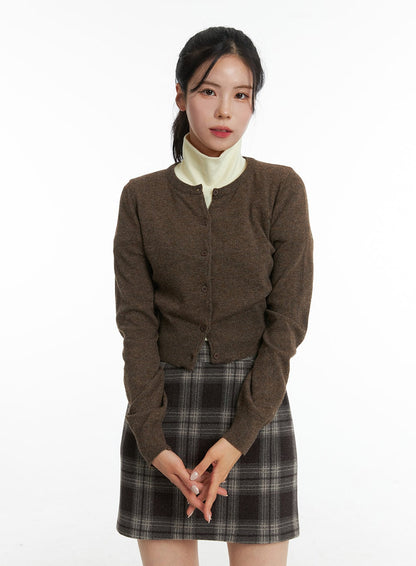 Cashmere Cropped Cardigan OD307