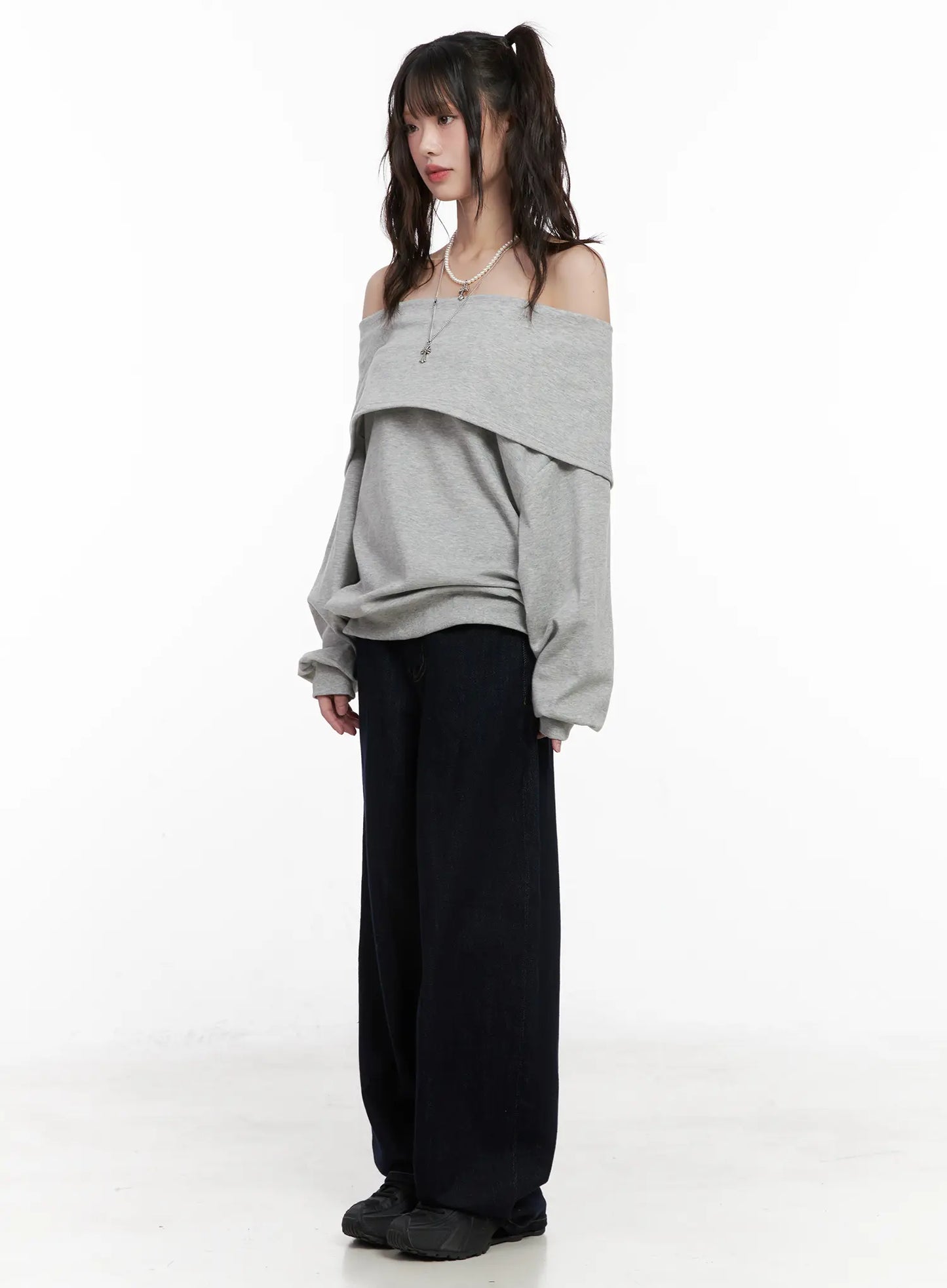 Casual Oversized Off-Shoulder Sweatshirt CN510