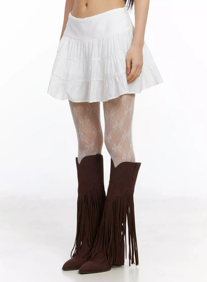 Boho Chic Ruffle Layered Skirt IM530