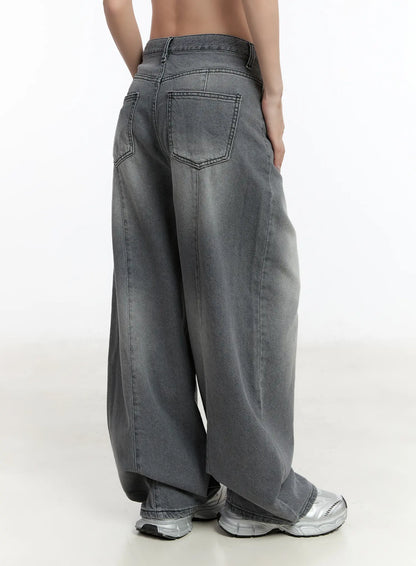 Armani Washed Wide Leg Jeans CM511