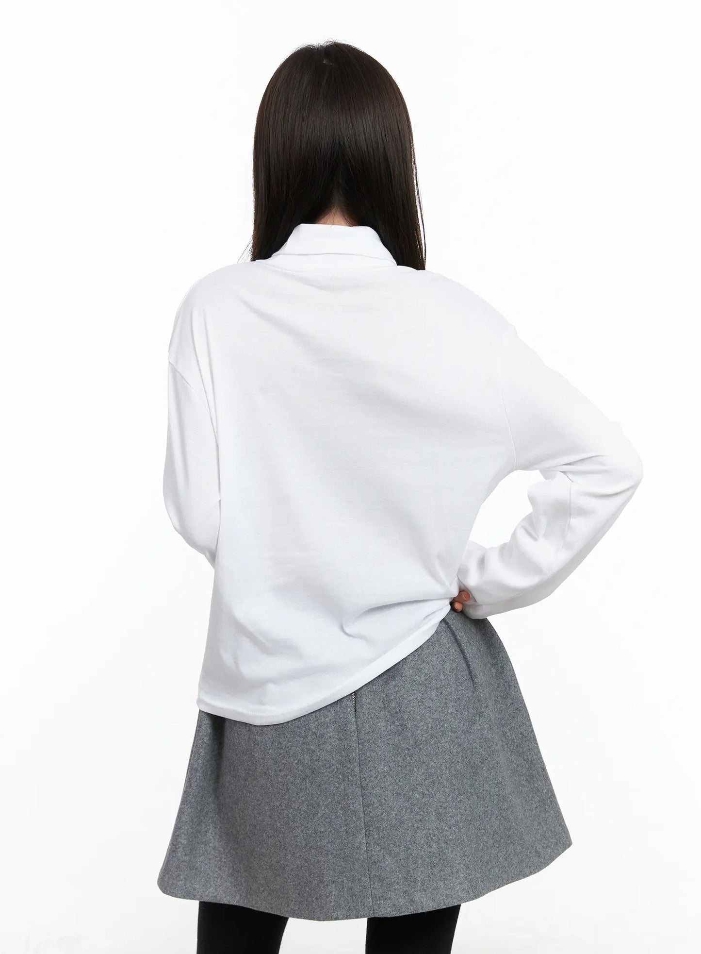 Classic Oversized Turtleneck Long Sleeve Top CN518