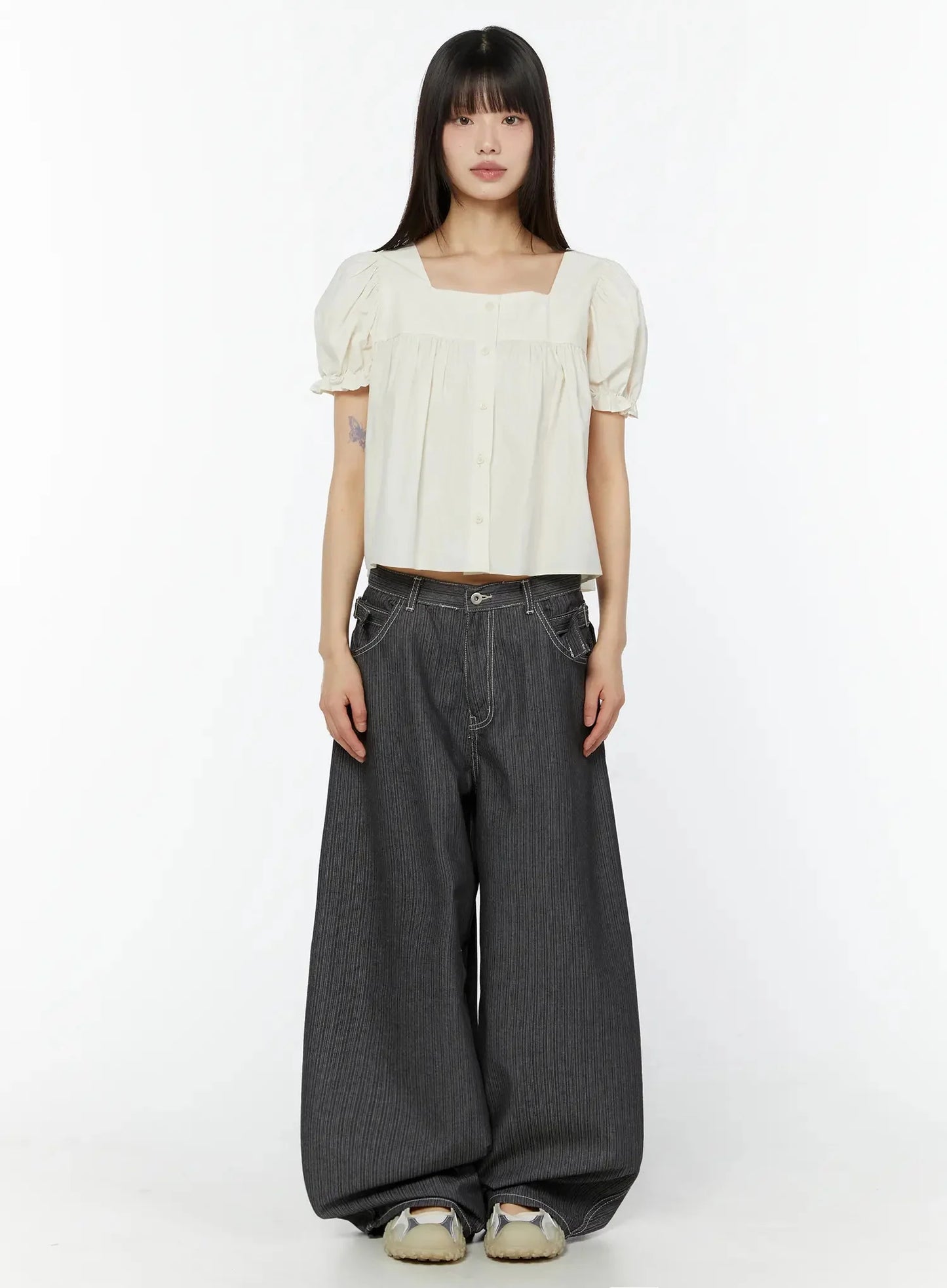 Casual Baggy Stripe Pants IU518