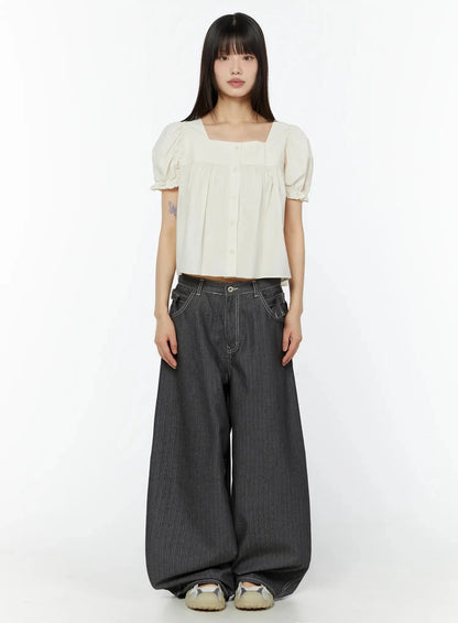 Casual Baggy Stripe Pants IU518