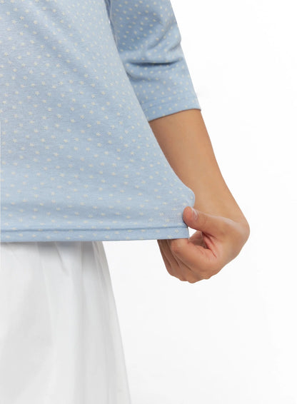 3/4 Sleeve Round Neck Tee IG527