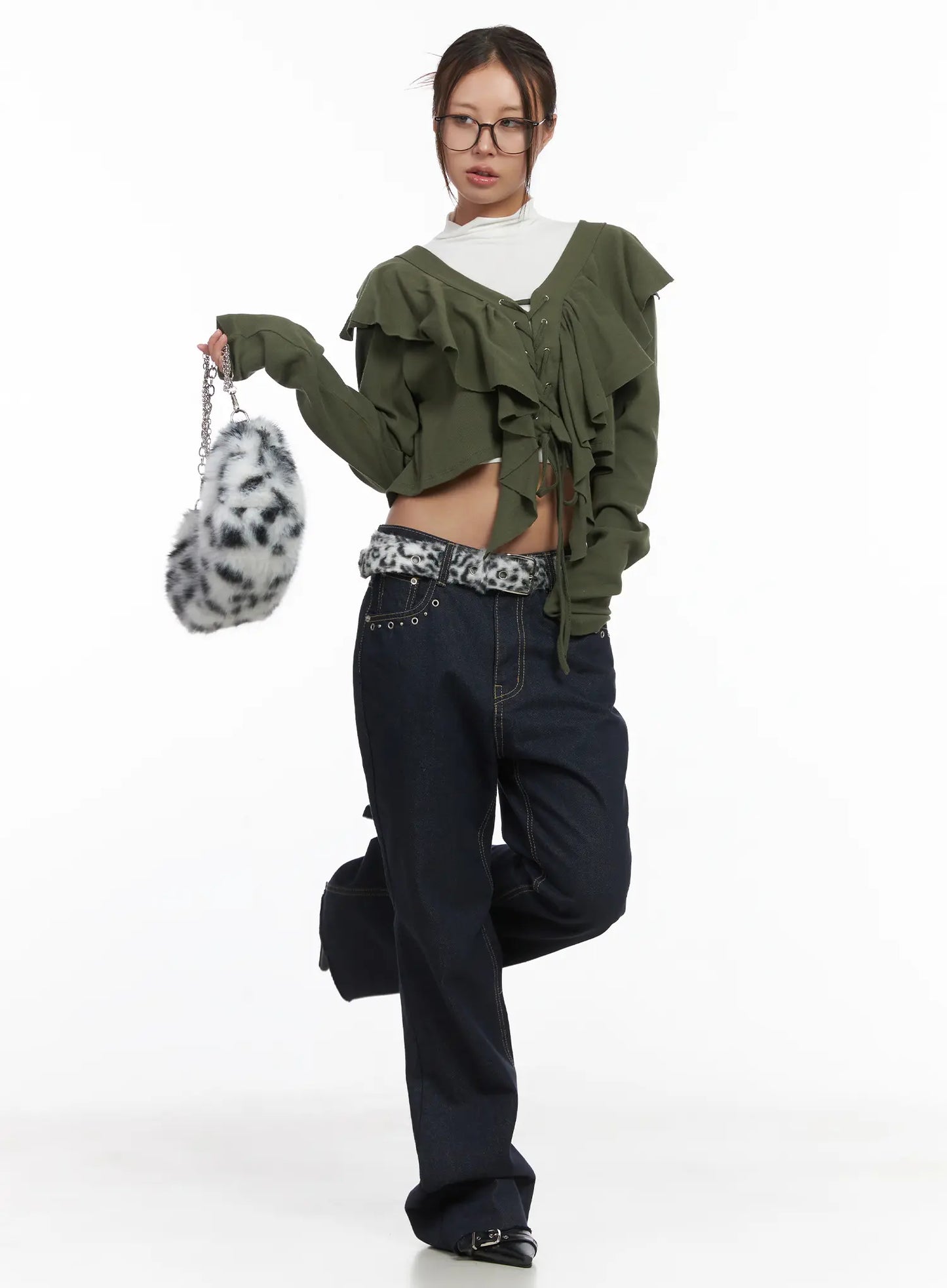 Basic Bock Neck Crop Tank CJ512