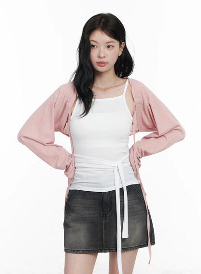 Chic Knit Ribbon Cardigan CA510