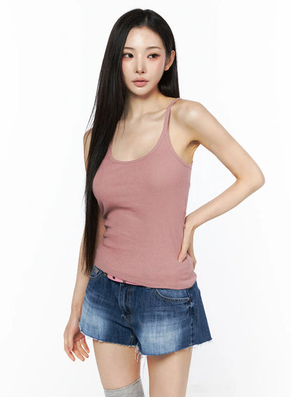 Basic Ribbed Sleeveless Top CU511