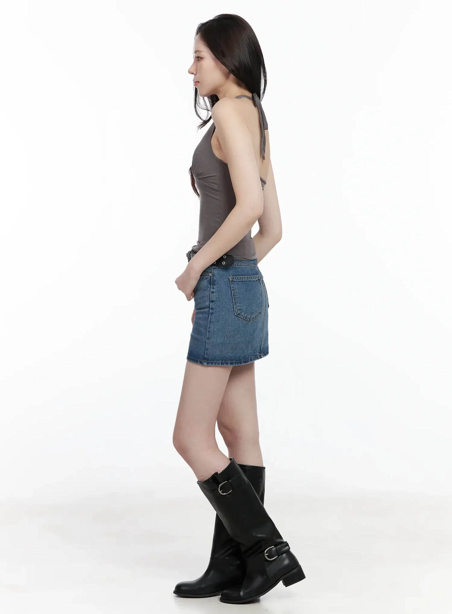 Casual Denim Mini Skirt IJ528