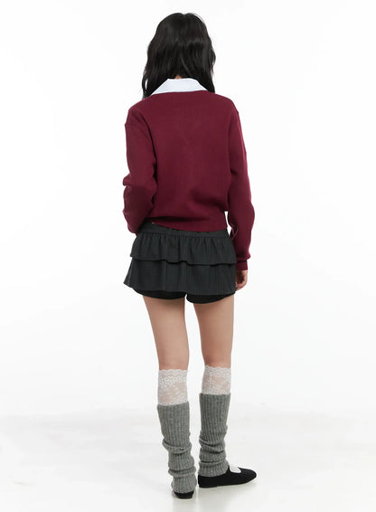 Classic V-Neck Button-Up Cardigan CD502