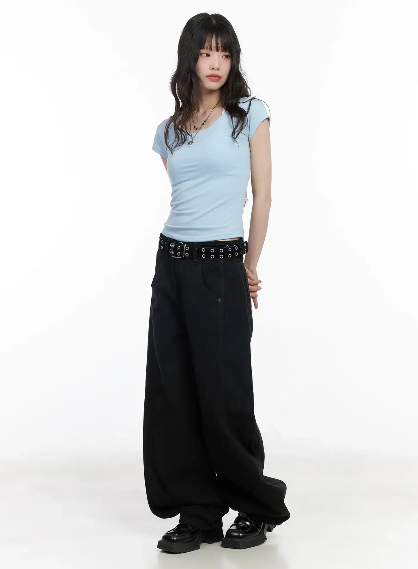 Angel Wing Wide-Leg Trousers CM526