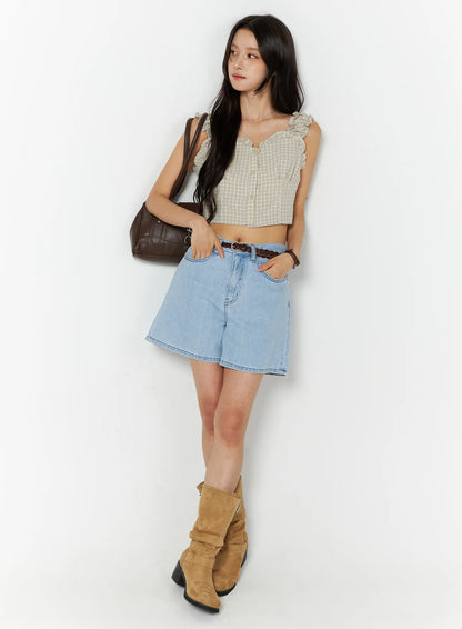 Casual Relaxed-Fit Jorts CU522