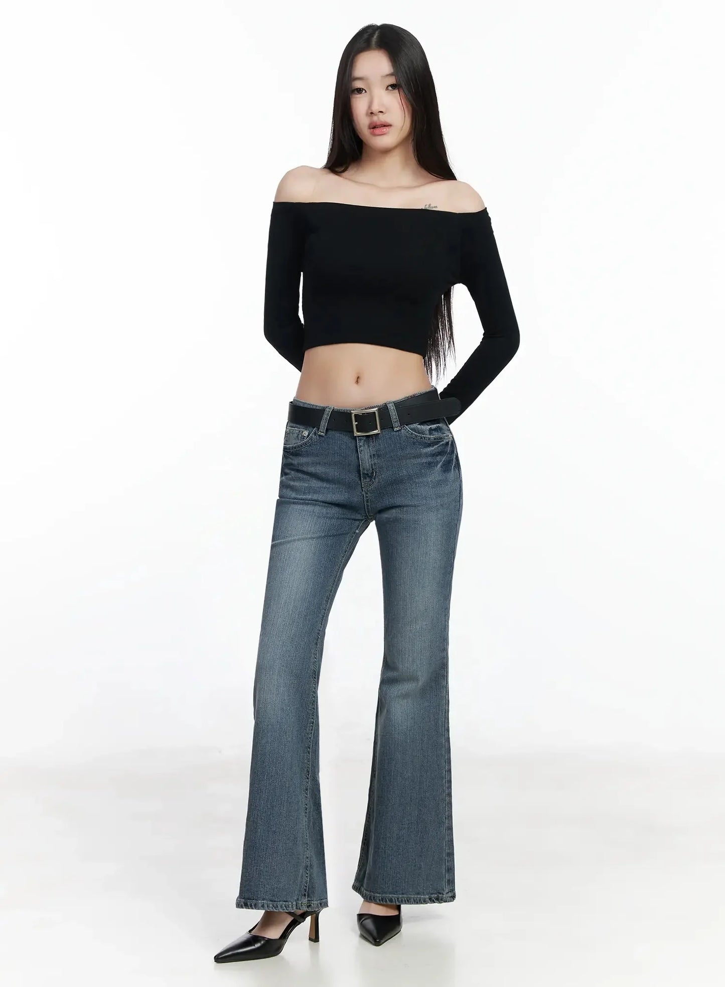 Amaris Low-Rise Bootcut Flared Jeans IM503
