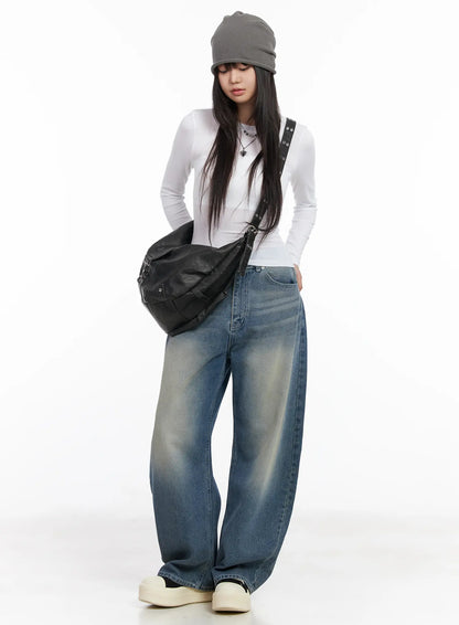 Basic Round Neck Crop Long Sleeve Tee CM512