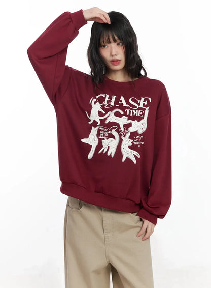 Chase Time Graphic Sweatshirt F516