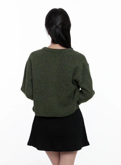 Classic Round Neck Knit Cardigan CS519