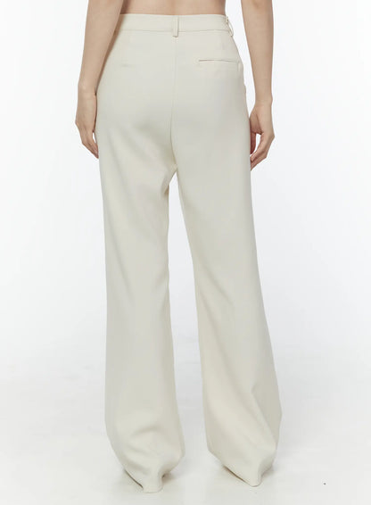 Basic Stretch Bootcut Slacks IU503