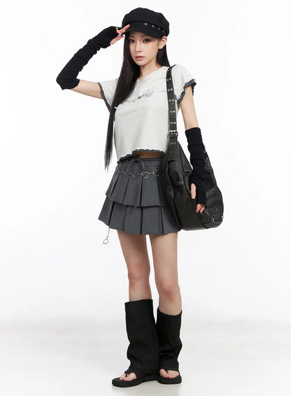 Cats and Bows Crop Baby Tee CM518