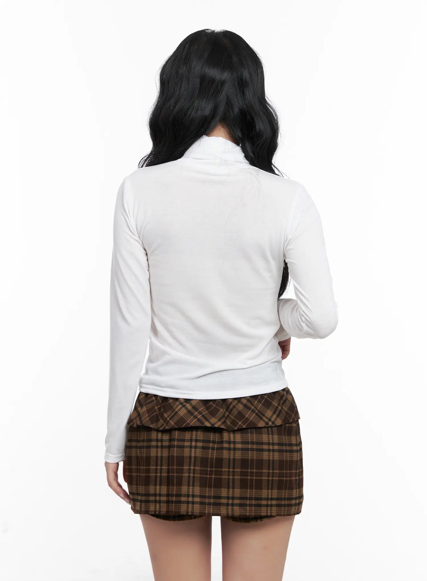 Basic Fleece Turtleneck Long Sleeve Top CN514