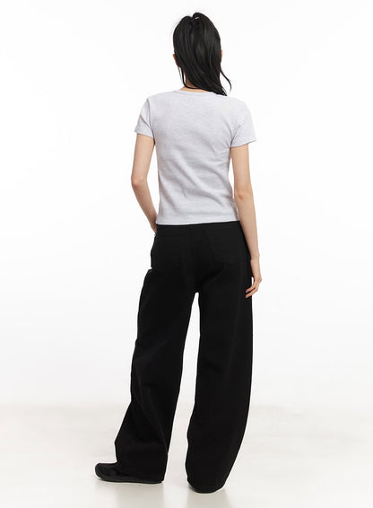 Classic Cotton Wide-Leg Pants CA516