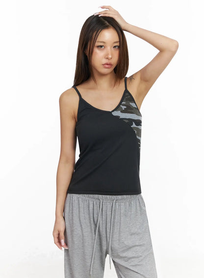 Camo Accent Cami Top IY515