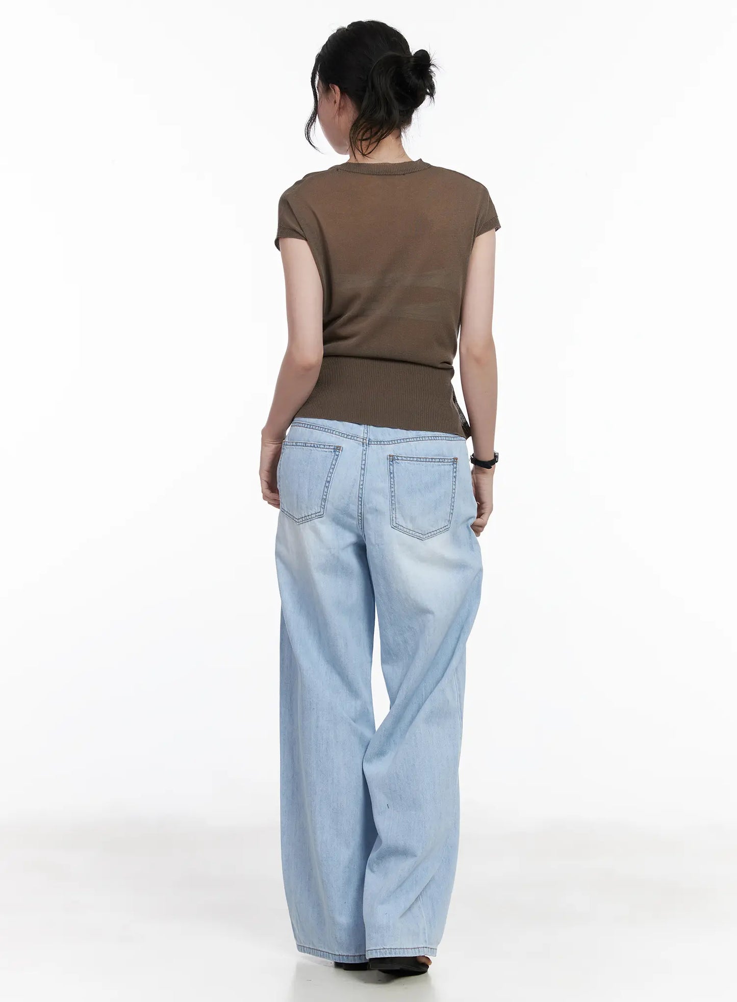 Anastasia Wide Leg Light Wash Jeans CA510