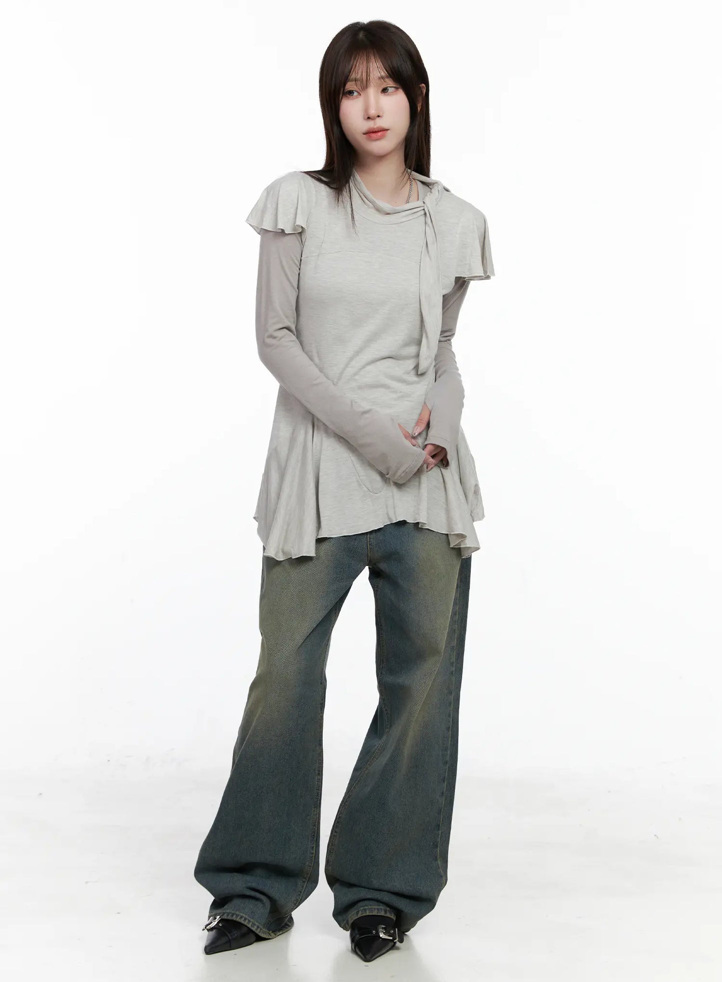 Classic U-Neck Long Sleeve Top CO520