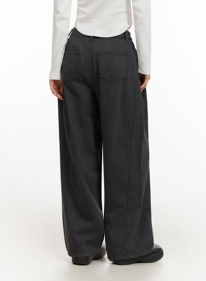 Classic Wide-Fit Cotton Pants ID431