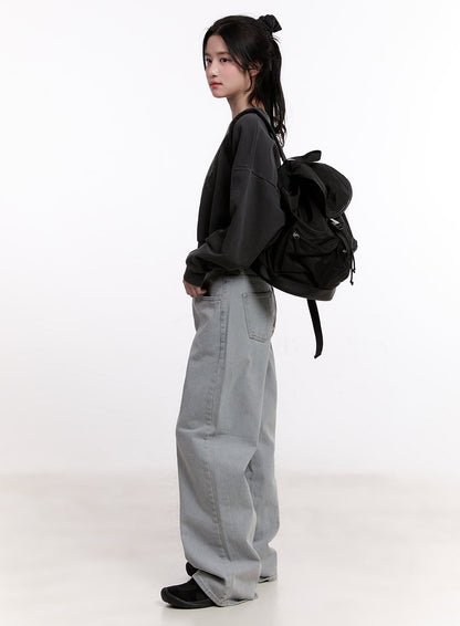 Casey Washed Baggy Wide-Leg Jeans CM526